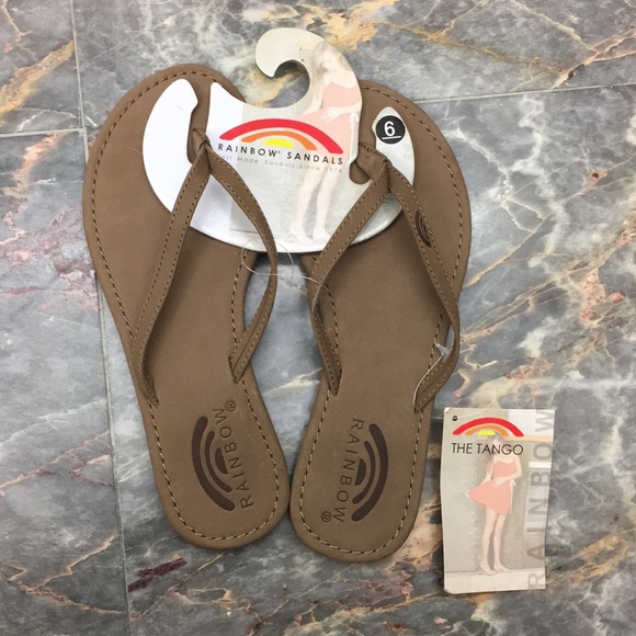 rainbow tango flip flops